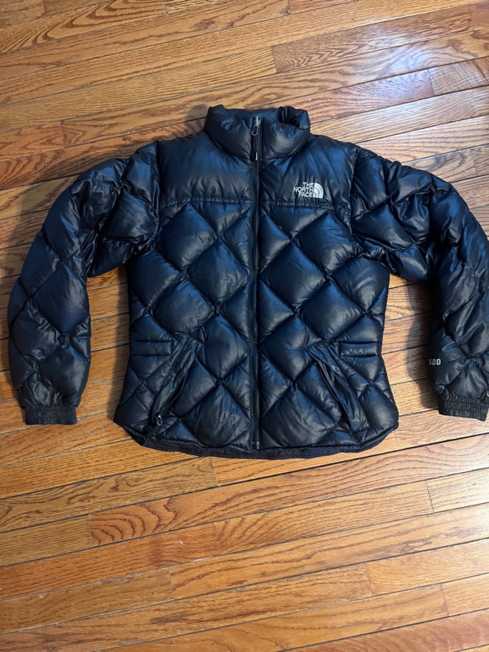 The North Face Black Puffer Coat with Elastic Hem - Picture 2 of 16